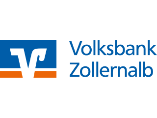 Volksbank Zollernalb Logo der Volksbank Zollernalb eG mit einem weißen V auf blauem Grund und orangefarbenem Balken darunter.